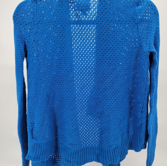 Volcom Elena Hight Blue Knit Cardigan Womens XS Long Sleeve Open Sweater Wrap - Picture 7 of 7